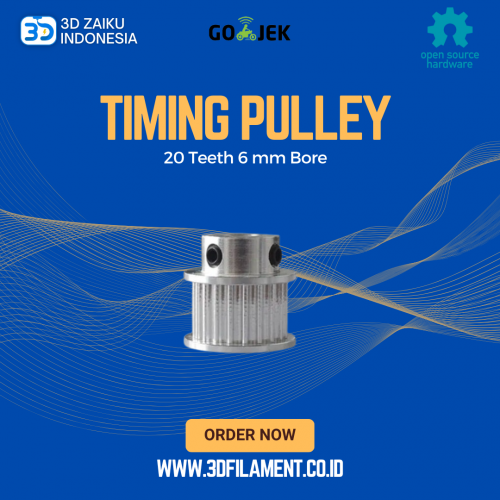 Reprap 3GT Timing Pulley 20 Teeth 6 mm Bore